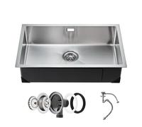 VEVOR Lavello da Cucina 70 cm Lavello Sottopiano in Acciaio Inox Vasca Singola