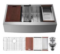 VEVOR Lavello da Cucina Lavello da Incasso, Lavello Sottopiano in Acciaio Inox 304 Vasca Singola con Tagliere Scolapiatti Filtro Uso Domestica 84x56x23 cm, Lavello da Cucina Incasso con Scolapiatti