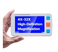 VEVOR Lente d'Ingrandimento Digitale, 127 mm Video HD per Versione Bassa, Zoom 4X a 32X, Ausilio di Lettura Elettronico 17 Modalità Colore, Uscita AV, con Maniglia e Luminosità a 5 Livelli