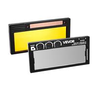 VEVOR Lente per Saldatura Autoscurante 108 x 51 mm, Regolabile Lente per Saldatura a Colori Reali con Gradazione 5-13 e Doppi Sensori ad Arco, per Maggior Parte dei Caschi per TIG, MIG, MMA
