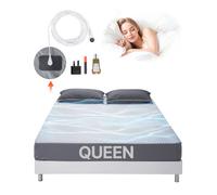 VEVOR Lenzuola di Messa a Terra, Cotone e Fibra d'Argento Puro, Lenzuola con Angoli con Messa a Terra, con Cavo di Messa a Terra e Tester, Grigio, Queen Size da 1525 x 2030 x 381 mm