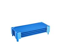 VEVOR Lettino Impilabile 130 x 57 cm Lettino per Asilo Nido Blu Confezione da 4