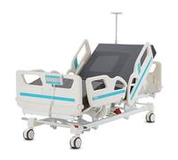 VEVOR Letto Ospedaliero con 5 Funzioni, Letto per Terapia Intensiva Medica Elettrico con Posizione Sedia Cardio, Rotelle Bloccabili per Uso Ospedaliero Domestico Carico 250kg, Trendelenburg Inverso