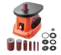 VEVOR Levigatrice a Mandrino Oscillante, Smerigliatrice da Banco da 2000 giri/min con Corsa da 16 mm, 6 Manicotti 12,7-76,2 mm e Tavolo in Ghisa da 397 x 295 mm per Lavorazione del Legno