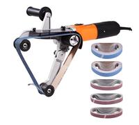 VEVOR Levigatrice per tubi 1300 W, levigatrice a nastro per tubi con 6 velocità, 1100-3200 giri/min, levigatrice a nastro professionale 100 pezzi, con cinghie di levigatura per lucidatura e rimozione