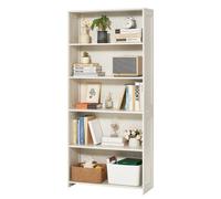 VEVOR Libreria Ampia a 5 Livelli Libreria Aperta in Legno da 173,5 cm Bianco