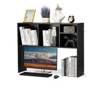 VEVOR Libreria da Scrivania, Organizer per Oggetti da Scrivania 1 Livello, Scaffale per Esposizione in Legno per Ufficio, Libreria con Piedini Antiscivolo, per Ufficio Casa, 94 x 24 x 73 cm Nero