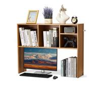 VEVOR Libreria da Scrivania, Organizer per Oggetti da Scrivania 1 Livello, Scaffale per Esposizione in Legno, Libreria con Piedini Antiscivolo, Scaffale per Ufficio Casa, 94 x 24 x 73 cm Colore Legno