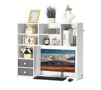 VEVOR Libreria da Tavolo Organizattore 3 Livelli 94 x 25,4 x 79,2 cm Bianco