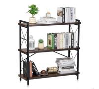VEVOR Libreria in Metallo, Libreria Industriale a 3 Ripiani, Libreria Rustica Vintage con Ripiani Aperti, Scaffale Espositivo Indipendente, per Soggiorno, Camera da Letto Ufficio, 900 x 300 x 910 mm
