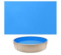 VEVOR Liner per Piscine Rotonde da 350,5 cm, Altezza Parete 90 cm, Rivestimento Interno per Piscina Fuori Terra con Bordo Sovrapposto, Pellicola in Vinile ad Alta Qualità con Toppe di Riparazione, Blu