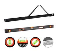 VEVOR Livella Digitale 1200 mm, Inclinometro Elettronica Magnetica ad Alta Precisione con Display LED Retroilluminato, Misurazione a 360°, Fiale a Bolla a 0°/45°/90°, IP54 per Edilizia e Falegnameria