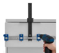 VEVOR Localizzatore di Punzoni per Foratura per Maniglie delle Porte Mobili, Dima di Posizionamento Foratura per Armadietti, Guida per Foratura per Armadietti Casseti in Lega di Alluminio Acciaio Inox