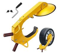 VEVOR Lucchetto Universale per Auto Antifurto Ganasce 16-38 cm Lucchetto per Ruota in Acciaio Q235 Resistente Grande Ventosa da 30 cm, Strumento per Bloccaggio Ruote Veicoli Roulotte Camion Moto SUV