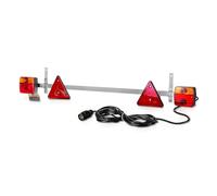 VEVOR Luci per Rimorchio Cablate, Set di Lampada Posteriori Rimorchio, Luci Impermeabili da 12 V per Posteriori, Freno, Indicatori di Direzione, Targa, con Cablaggio, per Barca, Camion, Camper