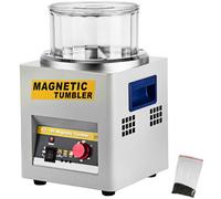 VEVOR Lucidatrice Magnetica per Gioielli Kt-185, Lucidatrice Rotativa per Gioielli 180mm, Lucidatrice Professionale a Tamburo Rotante con Rotazione Bidirezionale 2000 RPM, per Metallo Leggero