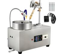 VEVOR Lucidatrice per Gioielli 2800RPM Lucidante Smerigliatrice da Banco con Pompa 220V in Acciaio Inossidabile per Gemme Pietre Cristallo