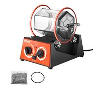 VEVOR Lucidatrice per Gioielli Metalli Buratto Rotativo Capienza Max. da 3kg per Uso Domestico Fai-da-te, Lucidatrice 230V CA / 50 Hz Potenza da 45W 5 Velocità Regolabile Buratto Trasparente da Banco