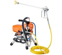 VEVOR Macchina a Spruzzo per Vernice da Parete Airless ad Alta Pressione da 2000 W con tubo Alta Pressione, Macchina per Spruzzatura da Parete, per Interni Esterni a Base d'Acqua e a Base di Olio