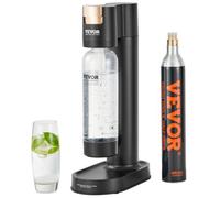 VEVOR Macchina Acqua Frizzante Macchina Soda 1 Bottiglia PET 1 Bombola CO2 Nera