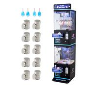 VEVOR Macchina ad Artiglio Giocattolo per Bambini con Artiglio e Pinza a Doppio Strato, Luci e Suoni, Distributore di Premi per Caramelle Giocattolo, per Cinema Commerciale, Nero Viola