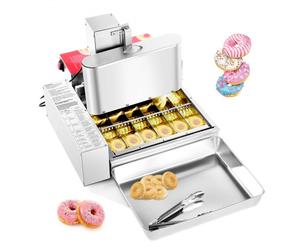 VEVOR Macchina Automatica per Ciambelle, Attrezzatura Commerciale per Ciambelle a 6 File, Macchina in Acciaio Inox Intelligente per Ciambelle Elettrica ad Alta Potenza da 360 Pezzi Ogni Ora