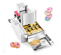 VEVOR Macchina Automatica per Ciambelle, Attrezzatura Commerciale per Ciambelle a 4 File, Macchina in Acciaio Inox Intelligente per Ciambelle Elettrica ad Alta Potenza da 240 Pezzi Ogni Ora