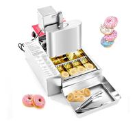 VEVOR Macchina Automatica per Ciambelle Commerciale Friggitrice per Ciambelle Resa 240 pezzi/ora Capienza 4 File in Acciaio Inossidabile Controllo Intelligente da Tavolo Potenza Nominale 2000 W