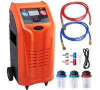 VEVOR Macchina Automatica per Recupero di Refrigeranti 1000W Adatto per R134a & R1234yf Uso Automobilistico, Recuperatore per Refrigeranti All-in-one 62x74x135cm con Schermo 7 Pollici per Olio PAG/POE