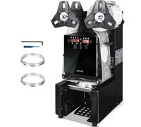 VEVOR Macchina Automatica Sigillatrice per Tazze di Tè al Latte, 500-650 Tazze/h Altezza 90-190 mm Diametro 90/95 mm, Sigillatrice Elettrica per Tazze Display LCD per Confezioni di Bevande da Bar