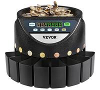 VEVOR Contamonete Professionale 220V contamonete elettronico 300 Monete al Minuto conta monete euro Capacità di Moneta Selezionatrice 700 Macchina Contamonete con 8 Scatole di Raccolta