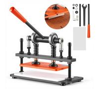 VEVOR Macchina da Taglio Manuale per Cuoio Piastra Dimensioni 260 x 150 mm, Pressa da Banco per Goffratura e Fustellatura Pelle, Pressione 1,5 T, Corsa 12 mm, Doppi Alberi Guida, per Diversi Materiali