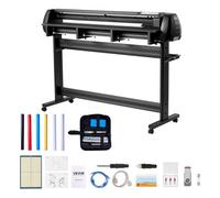 VEVOR Macchina da Taglio per Vinile, Larghezza di Alimentazione Max. 1350 mm, Doppie Lame, Forza Velocità Regolabili, Display LED, Set Stampante per Plotter da Taglio Vinile con Accessori e Software