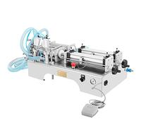 VEVOR Macchina di Rifornimento Liquida 100-1000ML Riempitrice Liquida Orizzontale a Doppia Testa Riempitrice Pneumatica Elettrica a Liquido per Profumo Acqua di Bevanda Latte Olio d'Oliva