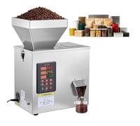VEVOR Macchina Dosatrice Automatica per Polveri e Granuli, 1-99,9 g Argento | Dosatore Automatico per Granuli ad Alta Precisione in Acciaio Inox, Pesatura Intelligente, per Caffè, Cereali, Tè e Spezie