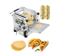 VEVOR Macchina Elettrica per Tortillas da 250 W Macchina Automatica per Tortilla di Mais, con Rivestimento Antiaderente e Due Stampi 101,6 mm + 152,4 mm per Prodotti Sopes Roti Pita Tortilla Pizza