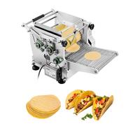 VEVOR Macchina Elettrica per Tortillas da 250 W Macchina Automatica per Tortilla di Mais da 139,7 mm di Diametro con Rivestimento Antiaderente, Adatta per Prodotti Sopes Roti Pita Tortilla Pizza
