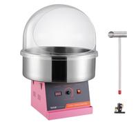 VEVOR Macchina per zucchero filato commerciale da banco 1000W coperchio rosa
