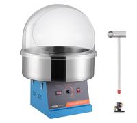 VEVOR Macchina elettrica per zucchero filato, 1000 W, Macchina per zucchero filato commerciale con copertura, ciotola in acciaio inox e cucchiaio da zucchero, perfetta per feste di famiglia, feste