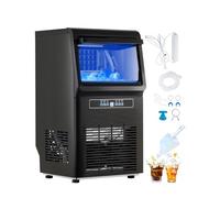 VEVOR Macchina Ghiaccio a Cubetti Uso Commerciale Compatta 34kg / 24 ore ca. con 36 Vassoi Capacità Stoccaggio di ca.5,6kg, Macchina per Ghiaccio Indipendente per Bar Ristorante Hotel Albergo Festa