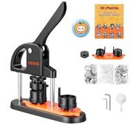 VEVOR Macchina per badge da 32 mm Pressa per badge con 500 Kit di Consumabili Libro Magico e Taglierina Cerchio Macchina per Fare Distintivi in Plastica Resistente per Fabbricazione di Distintivi a