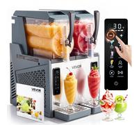 VEVOR Macchina per Bevande Ghiacciate Granite Serbatoio Doppio 2 x 4 Litri da 455 W, Macchina Elettrica per Granite Autopulente per Preparazione Cocktail Frullati Ghiacciati, Feste, Evento, Cucina