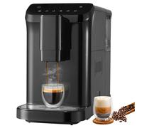 VEVOR Macchina caffè espresso automatica, Macinacaffè incorporato, Macchina caffè pressione 15 bar impostazioni di macinatura a 15 livelli, Macchina per caffè espresso contenitore chicchi 180 g