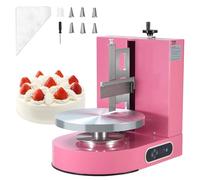VEVOR Macchina per Decorazione Torte, Macchina per Spalmare Crema Altezza Max. 20cm, Macchina per Decorazione Torte Cucina Commerciale Piatto Girevole per Torte da 4-12 Pollici, Colore Rosa