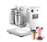 VEVOR Macchina per Frappè Commerciale da 120 W Miscelatore per Frappè a Doppia Testa, Frullatore per frappè Regolabile 0-180s con Tazza in Acciaio Inossidabile da 750 ml per Negozio di Tè al Latte