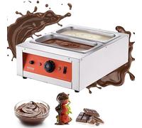 VEVOR Macchina per Fusione di Cioccolato in Acciaio Inox Doppia Vasca da 3,3 L, Pentola Elettrica di Fusione del Cioccolato 1500W Uso Commerciale per Hotel Albergo, Bagnomaria per Cioccolato 30℃ - 85℃