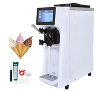 VEVOR Macchina per Gelato Commerciale, Produzione 10 L/H, Macchina per Gelato Soft da Banco Monogusto 900 W, Tramoggia 4 Litri, Cilindro 1,6 Litri, per Snack Bar Ristorante
