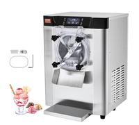 VEVOR Macchina per Gelato Commerciale, Uscita 12 L/H, Macchina per Gelato Duro da Banco Monogusto 1295 W, Cilindro in Acciaio Inox 4,5 L, Pannello LED, per Snack-Ristoranti Bar