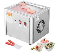 VEVOR Macchina per Rotoli di Gelato Fritto, Vaschetta per Gelato da 11" x 9,5", Macchina per Gelato Arrotolato Tailandese in Acciaio Inox, per Gelato, Yogurt Congelato, Specialità Dolci Fatto in Casa
