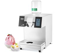 VEVOR Macchina per Ghiaccio a Fiocchi di Neve Commerciale, 180 kg/24 Ore, Macchina Ghiaccio Tritato in Acciaio Inox, Sistema di Raffreddamento a Liquido per Dissipazione Calore, per Panetteria, Bar